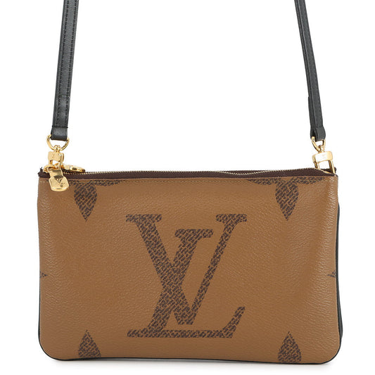 LOUIS VUITTON Pochette double zip NoirM69203 Monogram Monogram Giant Reverse