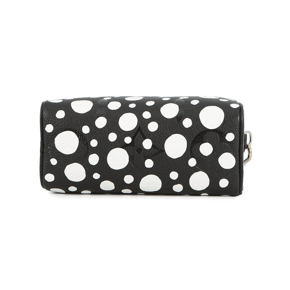 LOUIS VUITTON LV YK Nano Speedy Noir WhiteM81910 Monogram Empreinte Leather Infinity Dot Size Nano