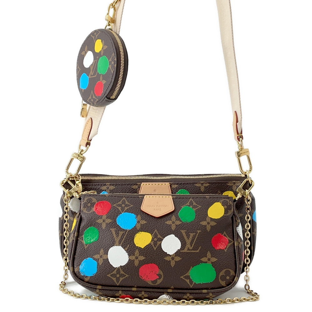 LOUIS VUITTON LV x YK Multi Pochette Accessoires RedM46385 Monogram Painted Dot