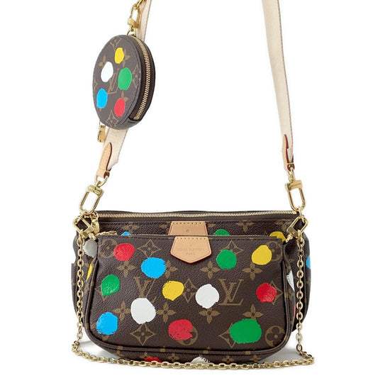 LOUIS VUITTON LV x YK Multi Pochette Accessoires RedM46385 Monogram Painted Dot