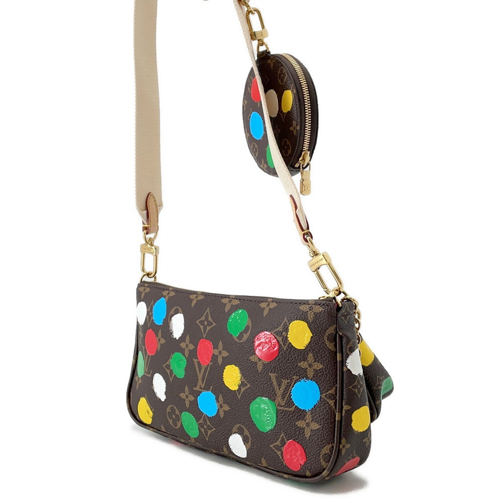 LOUIS VUITTON LV x YK Multi Pochette Accessoires RedM46385 Monogram Painted Dot