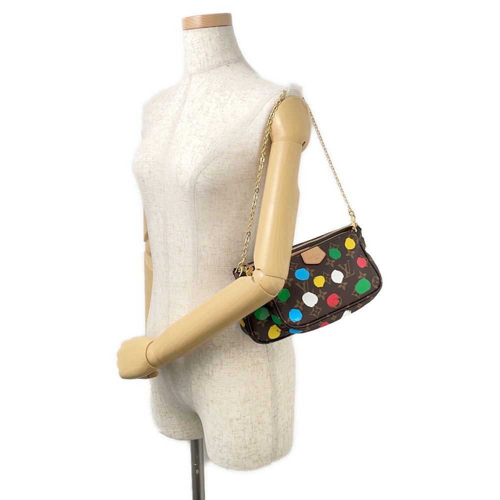 LOUIS VUITTON LV x YK Multi Pochette Accessoires RedM46385 Monogram Painted Dot