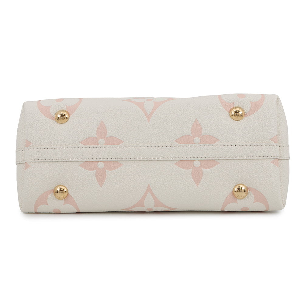 LOUIS VUITTON Carryall Zip NM White PinkM24141 Bicolor Monogram Empreinte Leather Size PM