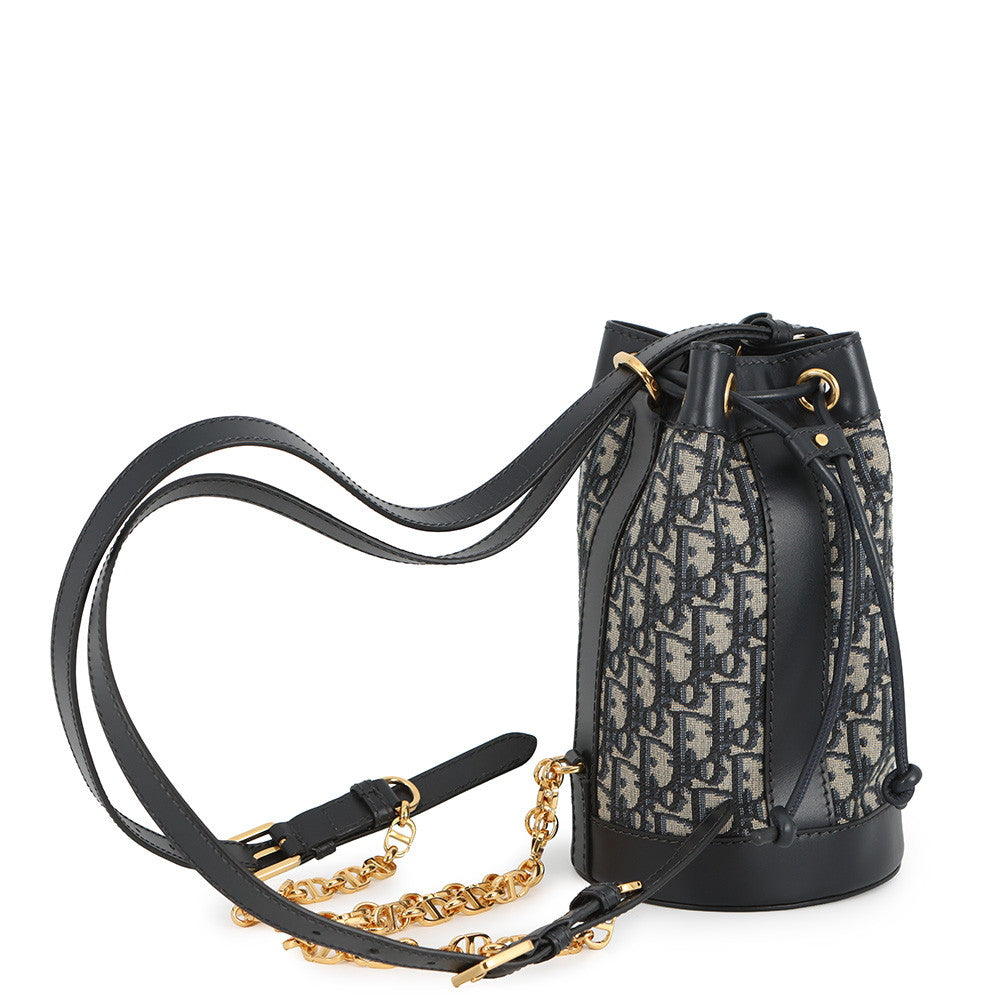 Dior Oblique Backpack Navy/BeigeM3350UTZQ Canvas Leather Size Small