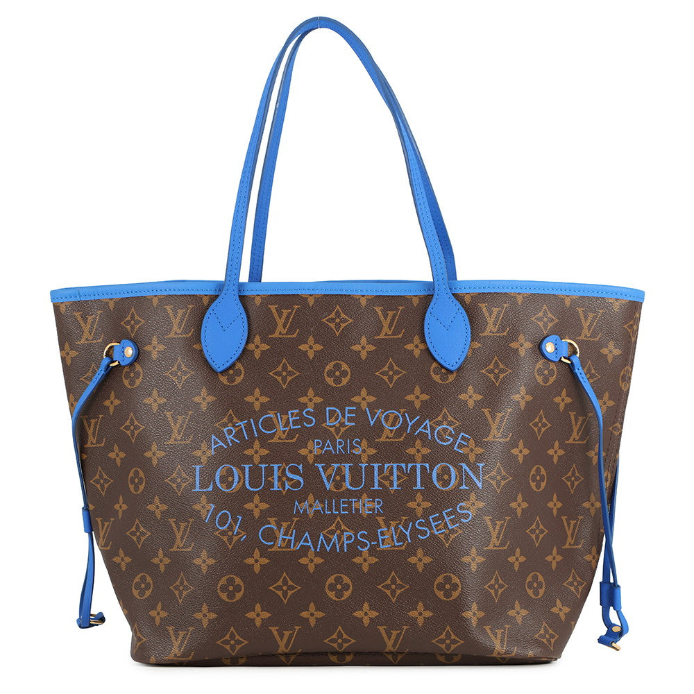 LOUIS VUITTON Neverfull Grand BleuM40938 Monogram Ikat Flower Size MM