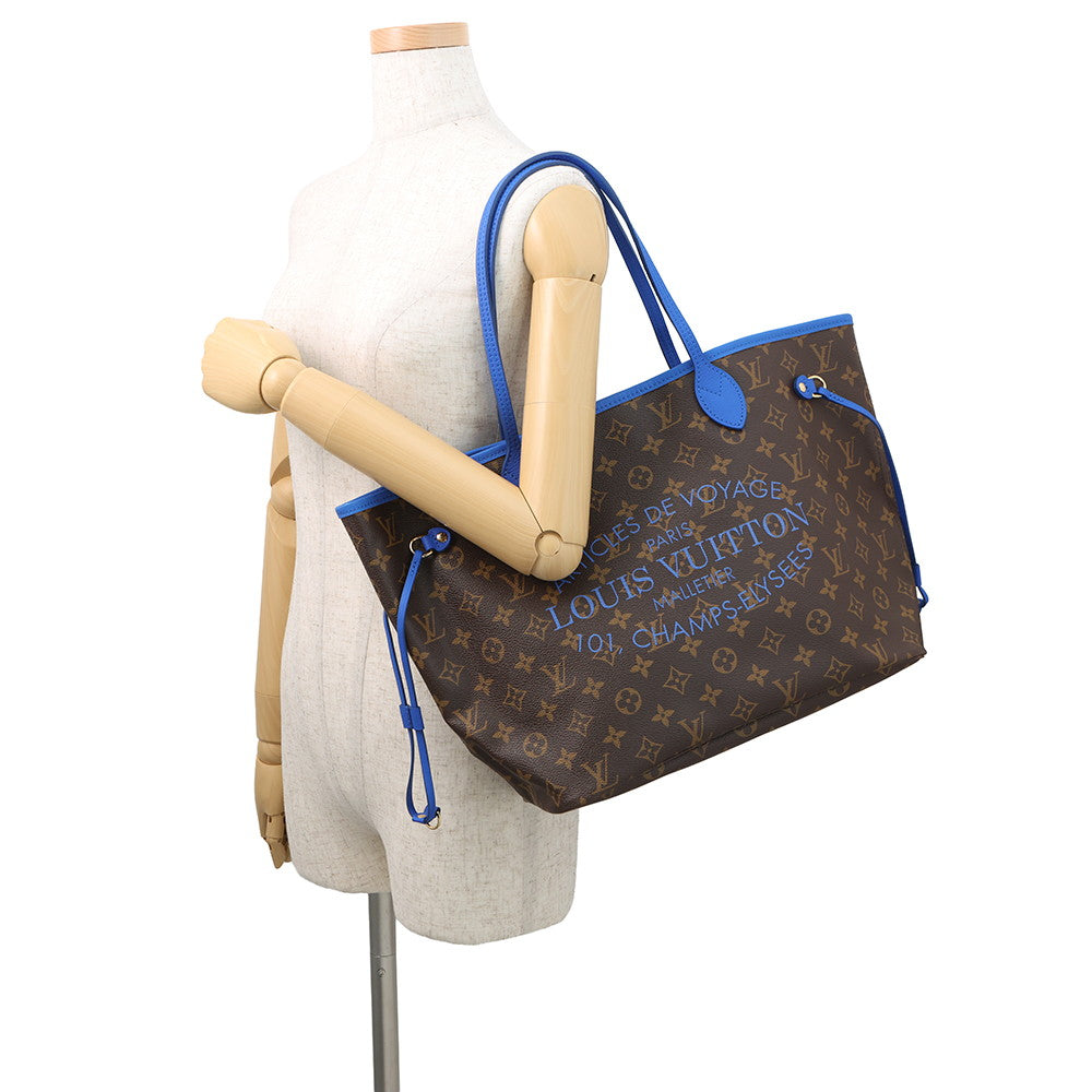 LOUIS VUITTON Neverfull Grand BleuM40938 Monogram Ikat Flower Size MM