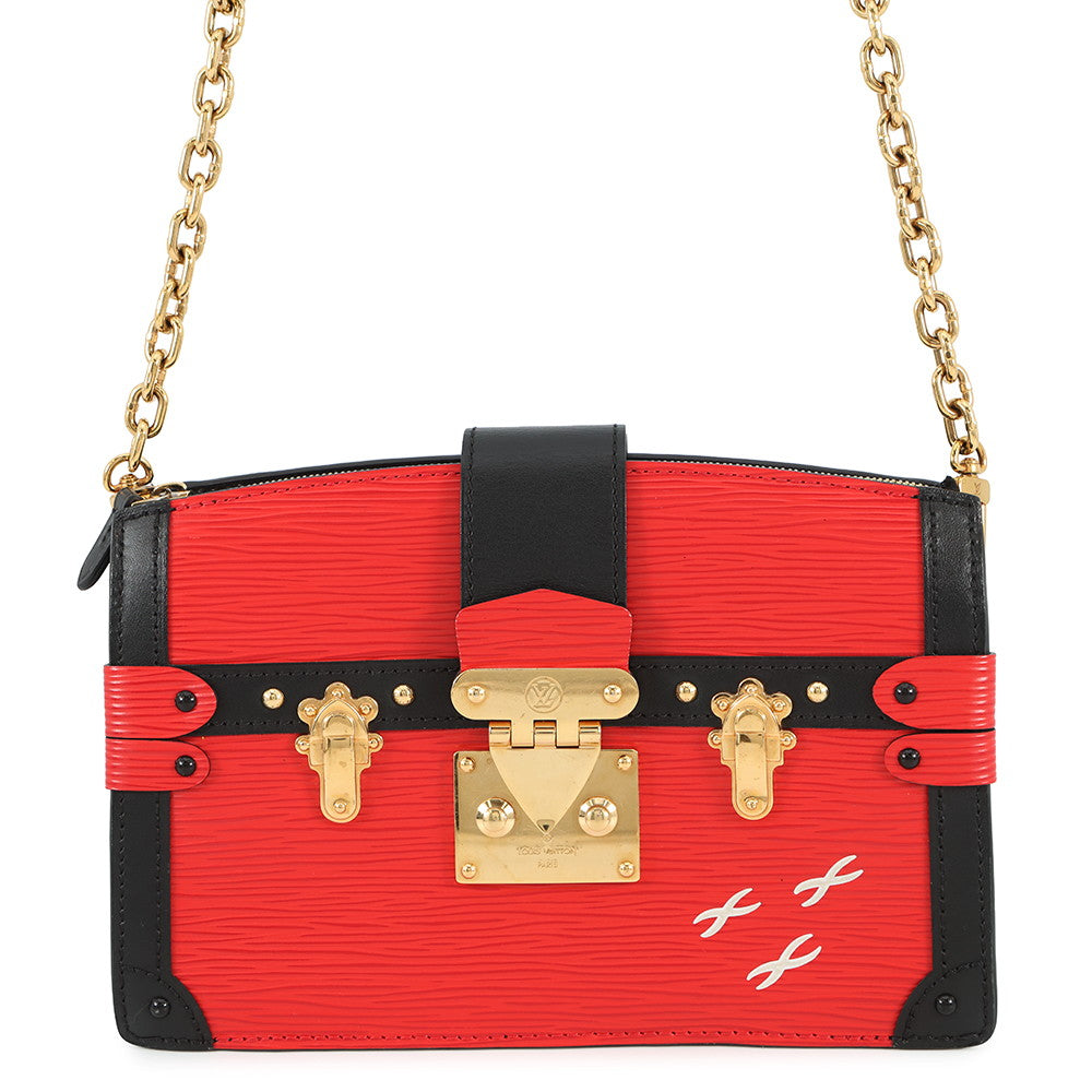 LOUIS VUITTON Trunk Clutch RedM51697 Epi Leather