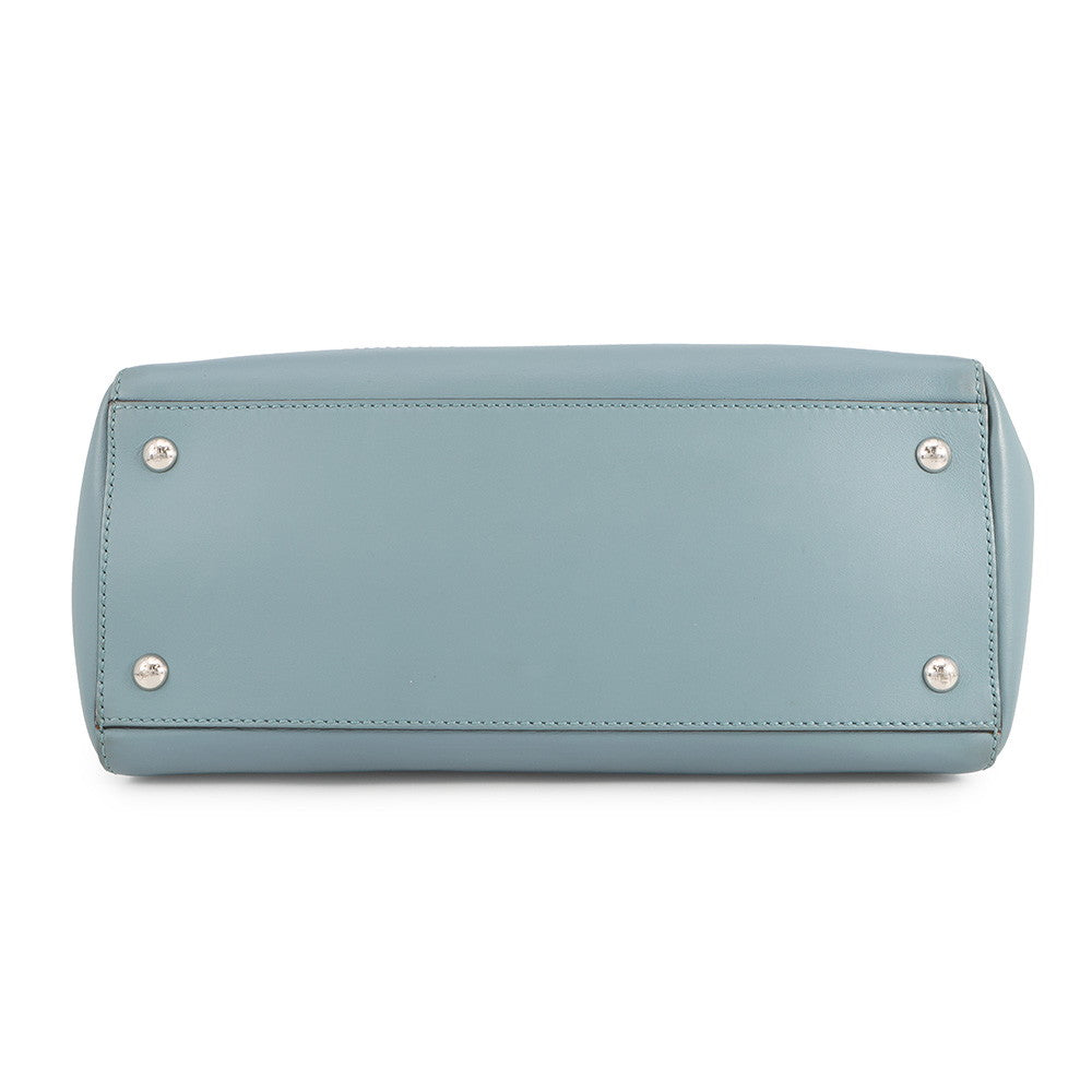 FENDI dot com 2WAY Handbag Blue8BN293 Leather
