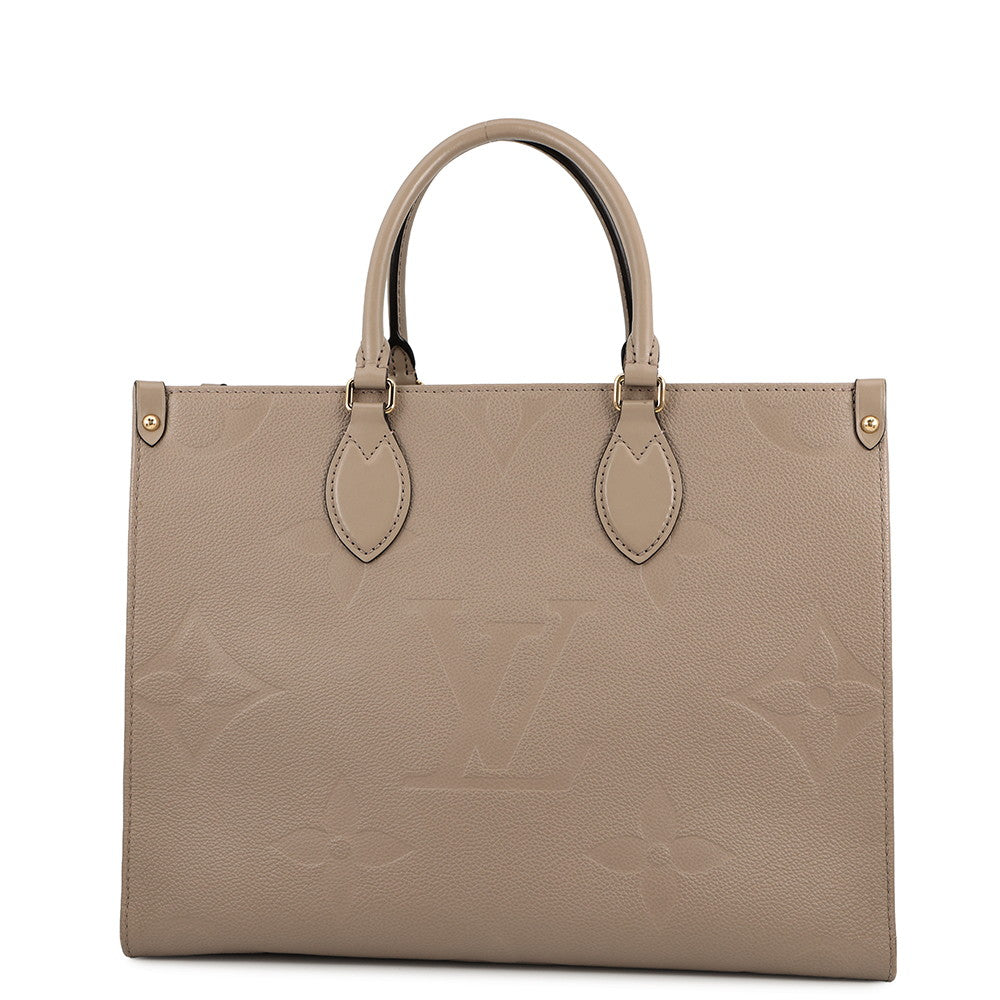 LOUIS VUITTON Onthego TourterelleM45607 Monogram Empreinte Leather Size MM