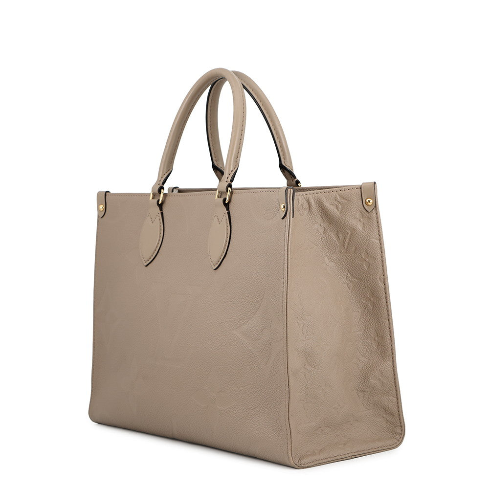 LOUIS VUITTON Onthego TourterelleM45607 Monogram Empreinte Leather Size MM