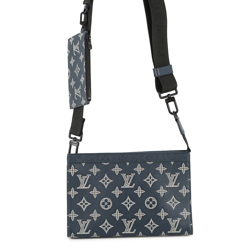 LOUIS VUITTON Gaston Wearable Wallet NavyM83384 Monogram Shadow