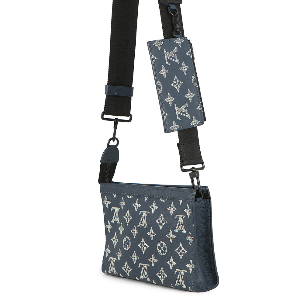 LOUIS VUITTON Gaston Wearable Wallet NavyM83384 Monogram Shadow