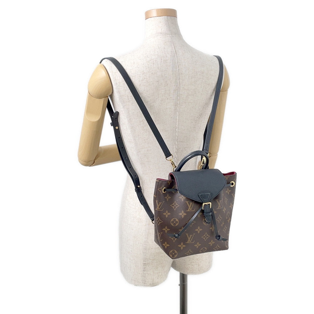 LOUIS VUITTON Montsouris NM RedM45516 Monogram colored leather Size BB