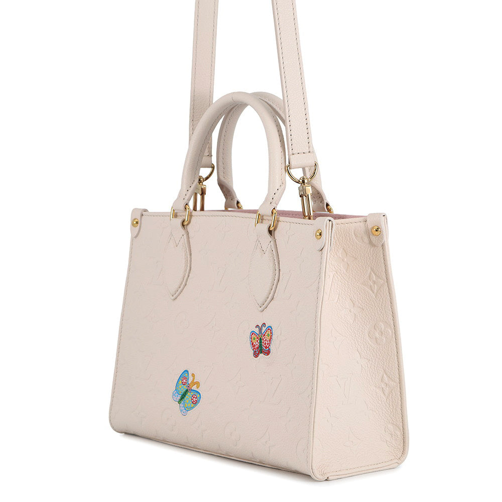 LOUIS VUITTON LV YK Onthego Quartz PinkM21732 Monogram Empreinte Leather Size PM