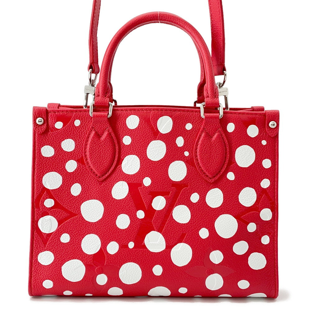 LOUIS VUITTON LVxYK Onthego Rouge WhiteM46412 Monogram Empreinte Leather Infinity Dot Size PM