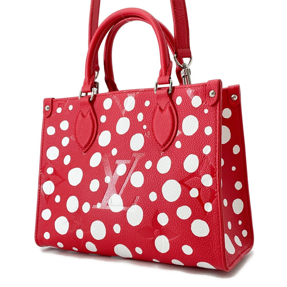 LOUIS VUITTON LVxYK Onthego Rouge WhiteM46412 Monogram Empreinte Leather Infinity Dot Size PM