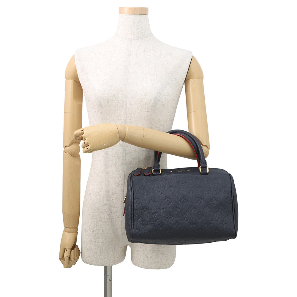 LOUIS VUITTON Speedy Bandouliere Marine RougeM43501 Monogram Empreinte Leather Size 25