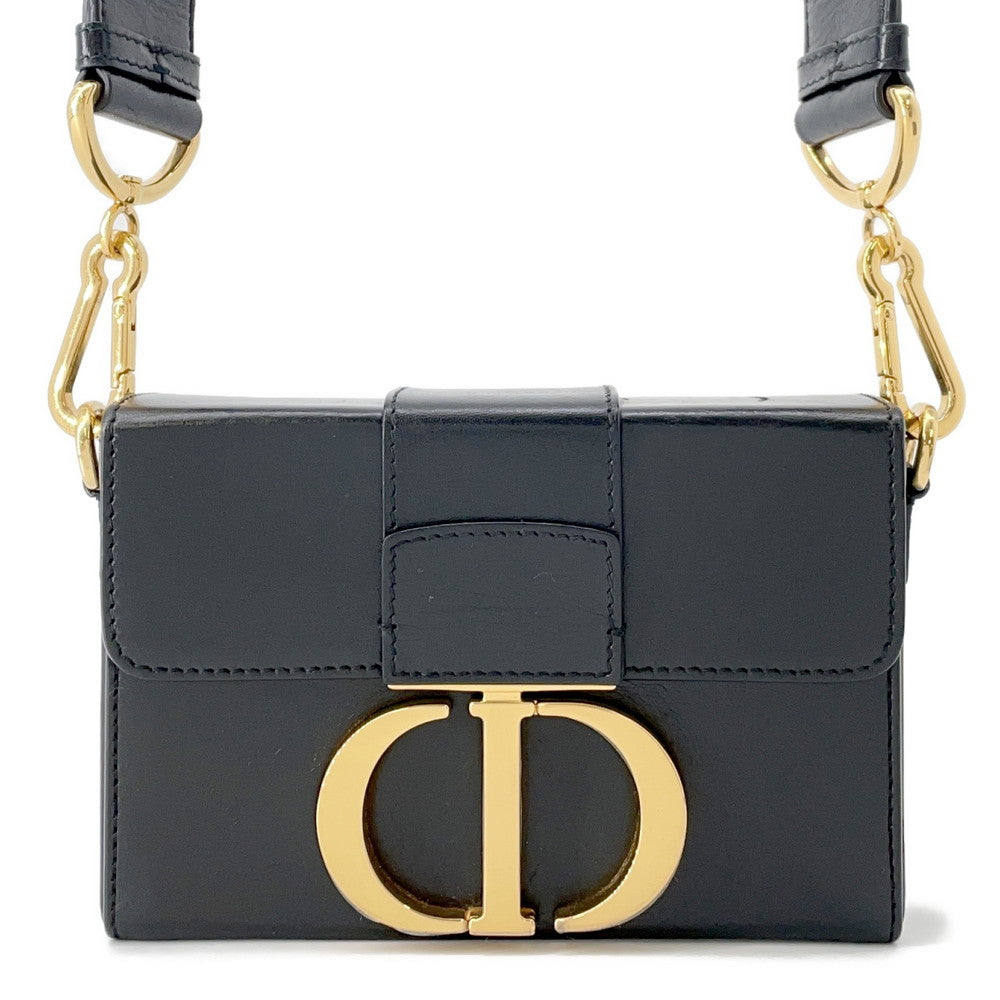 Dior 30 Montaigne Montaigne Shoulder Bag Black Leather