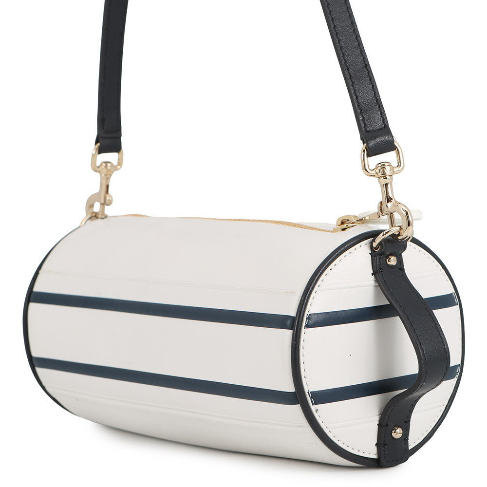 Dior Vibe Shoulder Bag White/Navy Leather