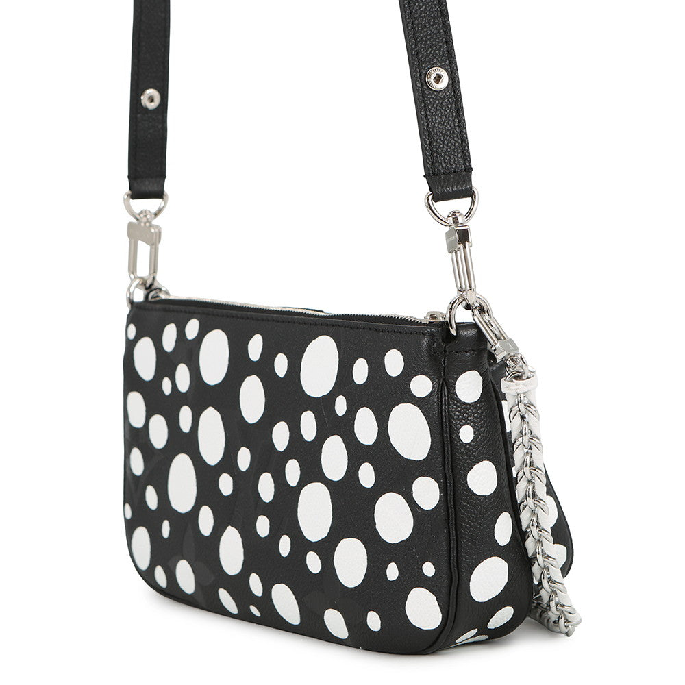 LOUIS VUITTON LV x YK Multi Pochette Accessoires NoirM46410 Monogram Empreinte Leather Infinity Dot
