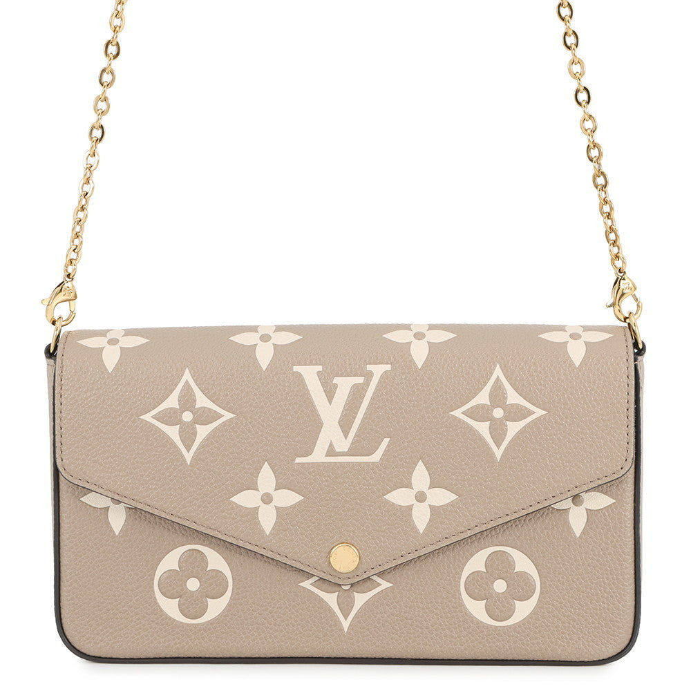 LOUIS VUITTON Felicie Pochette Tourterelle ClaimM69977 Monogram Empreinte Leather