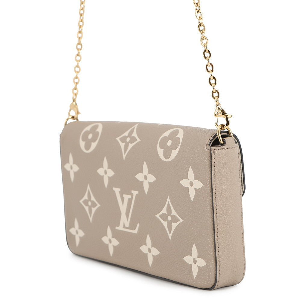 LOUIS VUITTON Felicie Pochette Tourterelle ClaimM69977 Monogram Empreinte Leather