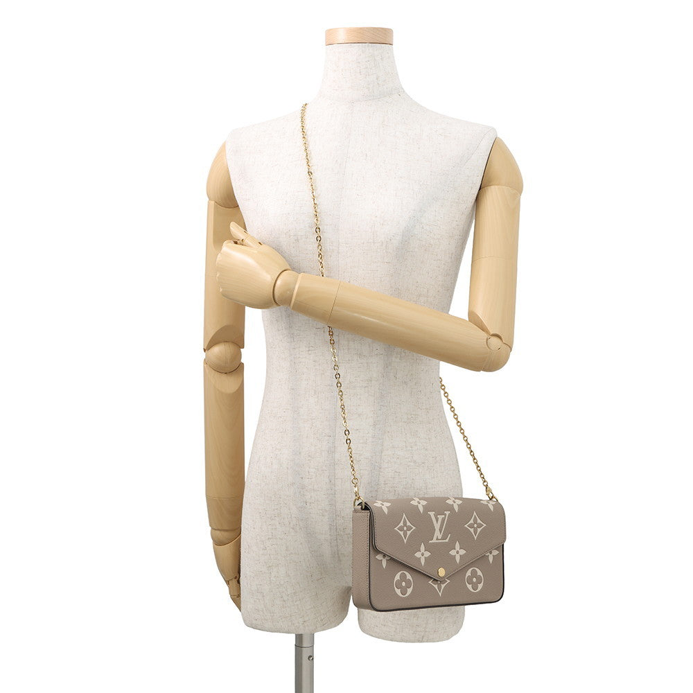 LOUIS VUITTON Felicie Pochette Tourterelle ClaimM69977 Monogram Empreinte Leather