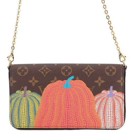 LOUIS VUITTON LV YK Felicie Pochette Brown MulticolorM82108 Monogram Pumpkin