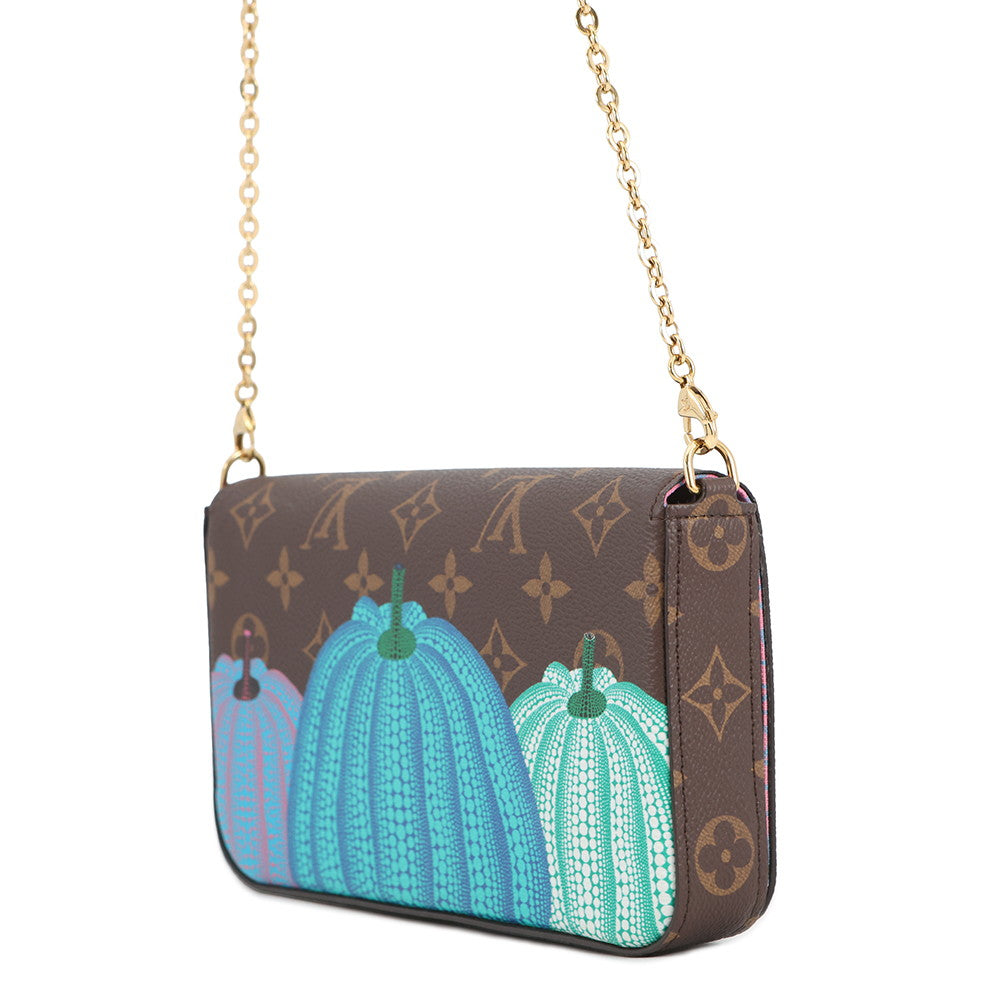 LOUIS VUITTON LV YK Felicie Pochette Brown MulticolorM82108 Monogram Pumpkin