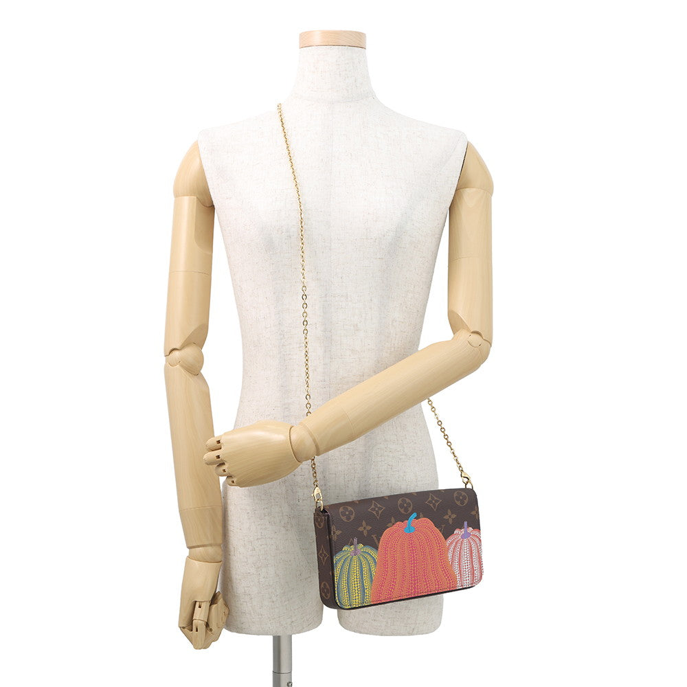 LOUIS VUITTON LV YK Felicie Pochette Brown MulticolorM82108 Monogram Pumpkin