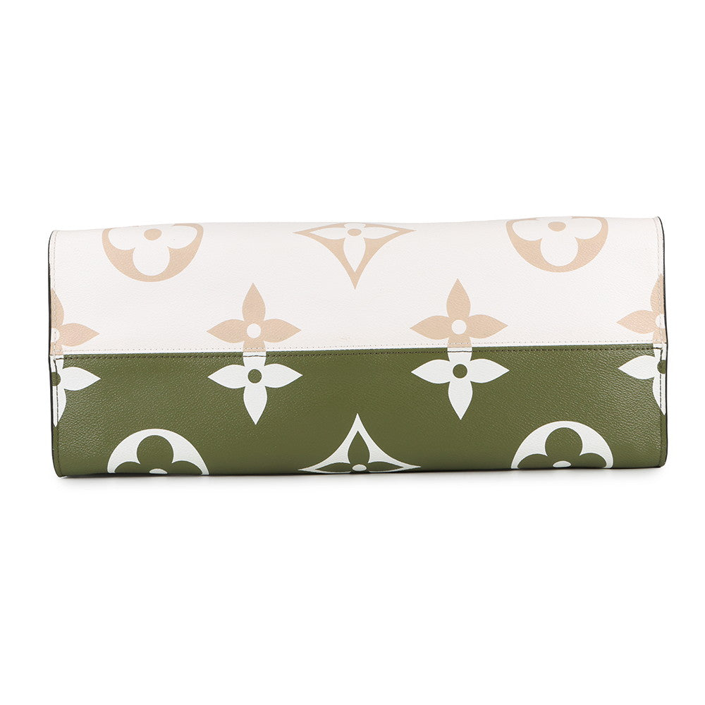 LOUIS VUITTON Onthego Creme Khaki BeigeM44571 Monogram Giant Size GM
