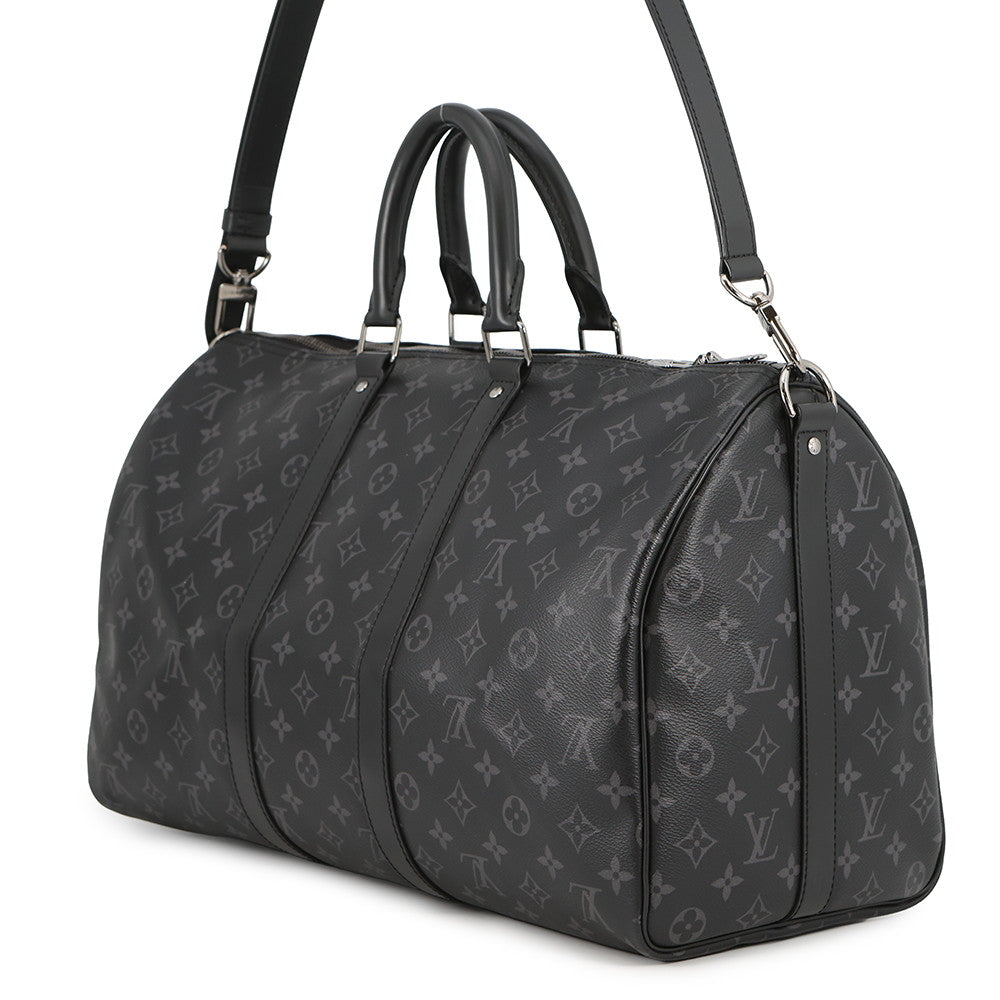 LOUIS VUITTON Keepall Bandouliere NoirM40569 Monogram Eclipse Size 45