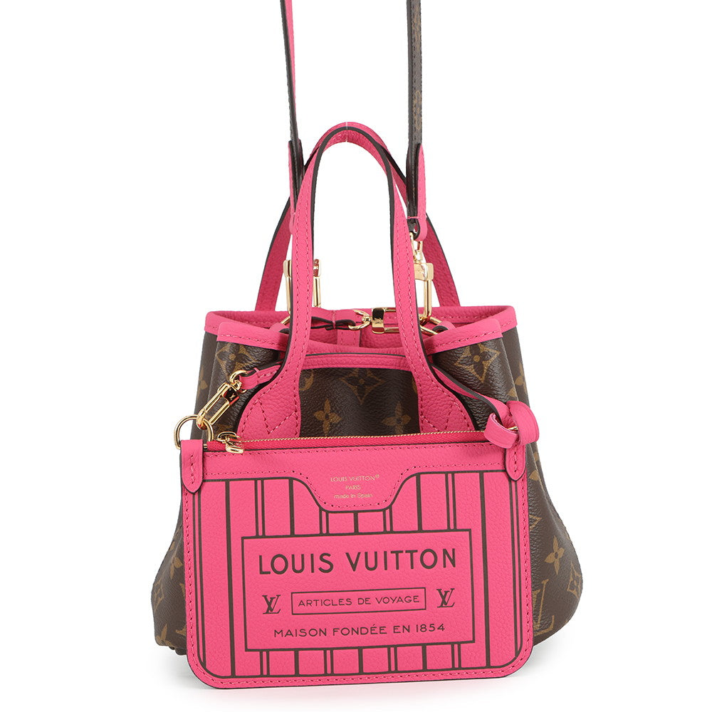 LOUIS VUITTON Neverfull Inside Out Rose Buffalo Pondichery LeatherM12106 Monogram Grain Leather Size BB
