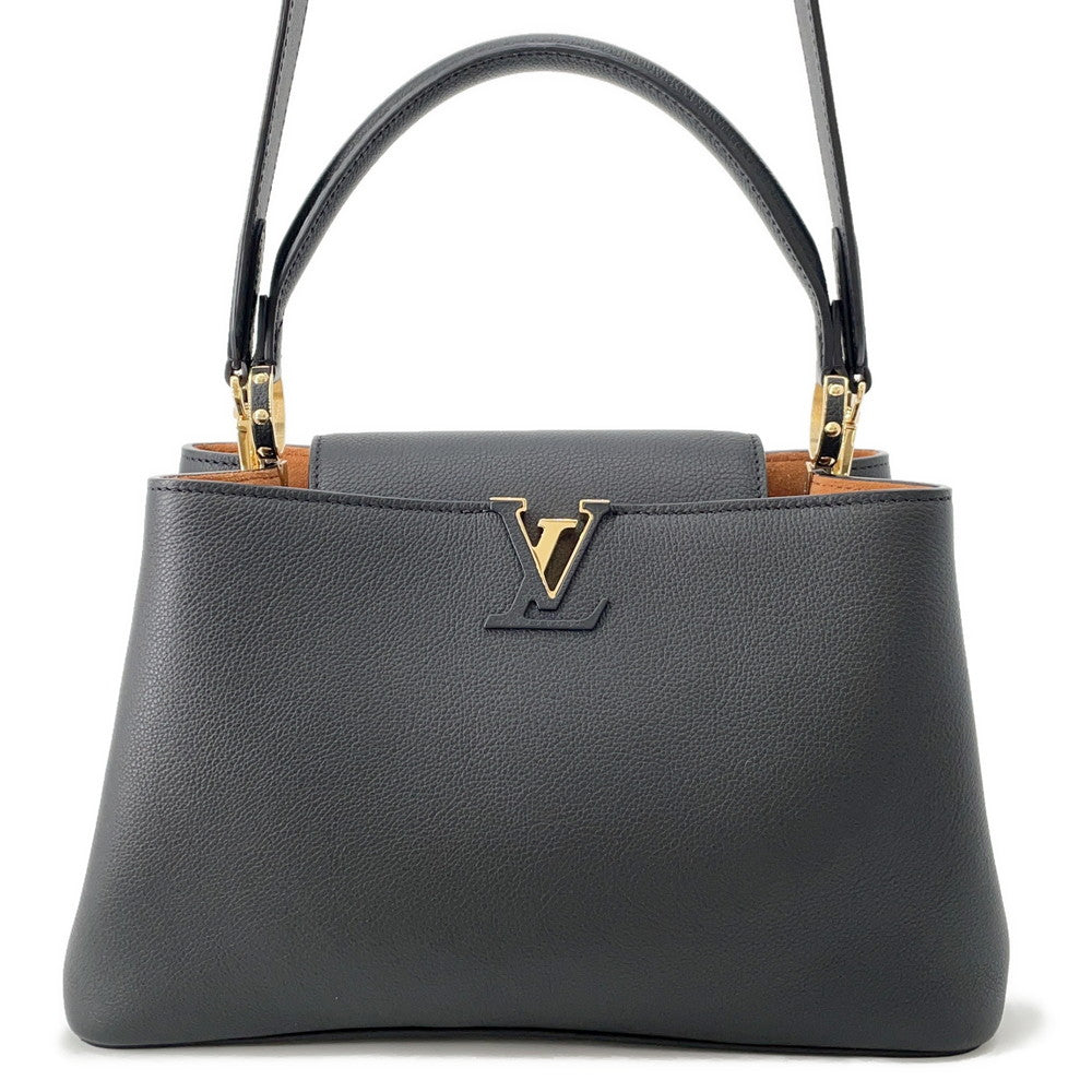 LOUIS VUITTON Capucines Souple Noir BrownM14370 Calf Leather Size MM