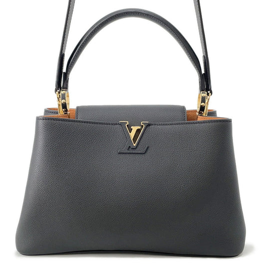 LOUIS VUITTON Capucines Souple Noir BrownM14370 Calf Leather Size MM