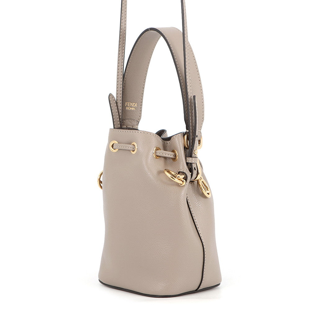 FENDI Montresor 2WAY Bag Beige8BS010 Leather Size Mini
