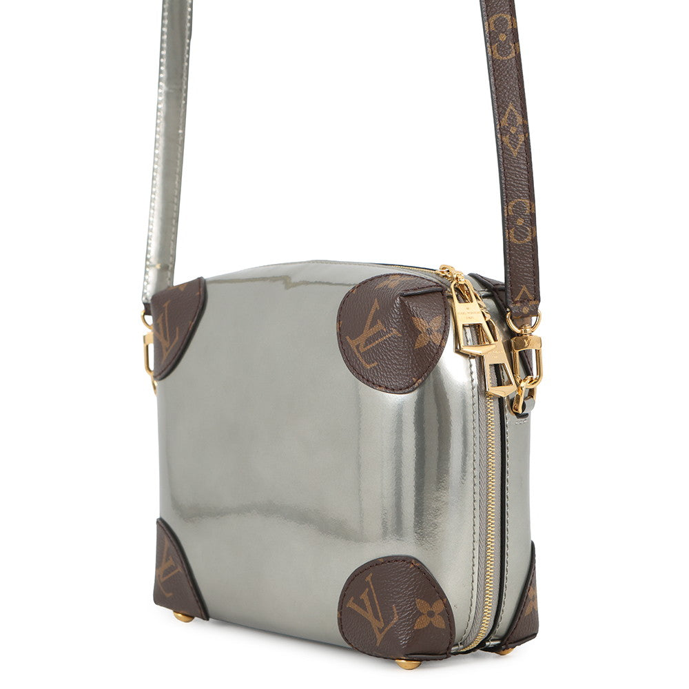 LOUIS VUITTON Vernis Miroir Venice Gris MetalM52758 Monogram Patent Leather