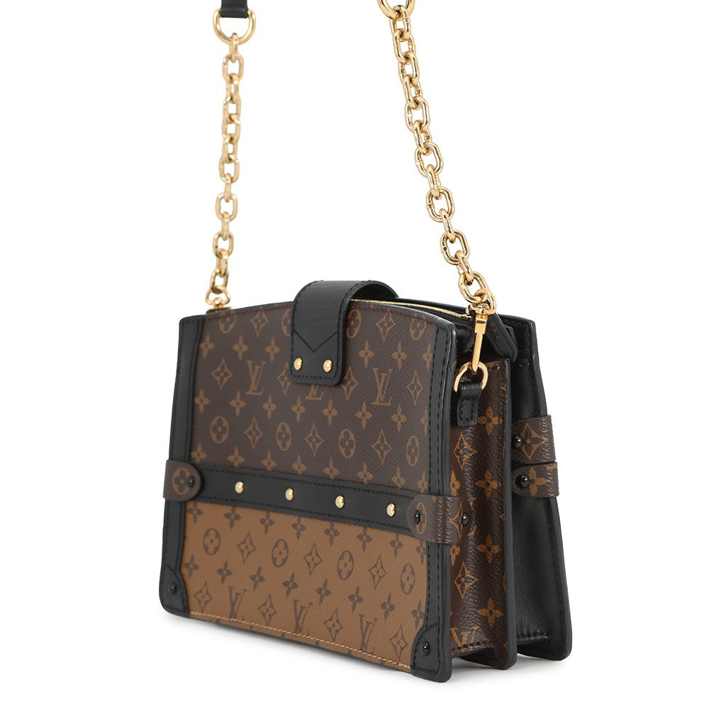 LOUIS VUITTON Trunk Clutch BrownM43596 Monogram Monogram Reverse Canvas