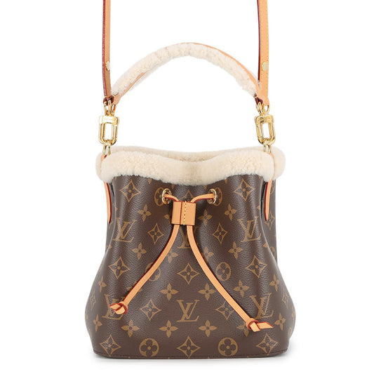 LOUIS VUITTON Neonoe BrownM46319 Monogram Shearling Size BB