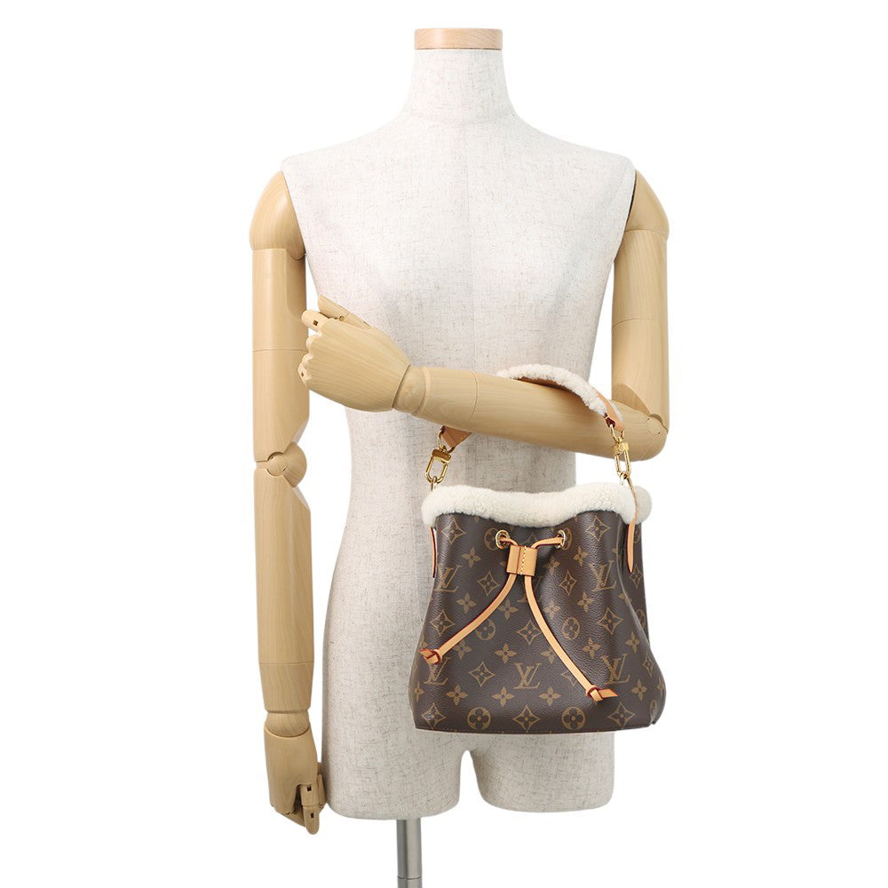 LOUIS VUITTON Neonoe BrownM46319 Monogram Shearling Size BB