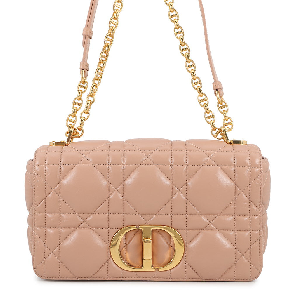 Dior Macrocannage Caro Shoulder Bag Jasmin FlowerM9242UNGK Calf Leather Size Medium