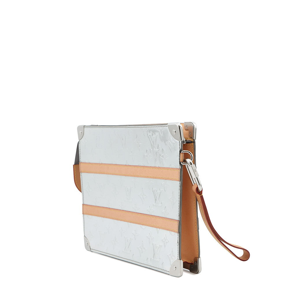 LOUIS VUITTON Trunk Pochette Silver GrayM80807 Monogram Mirror