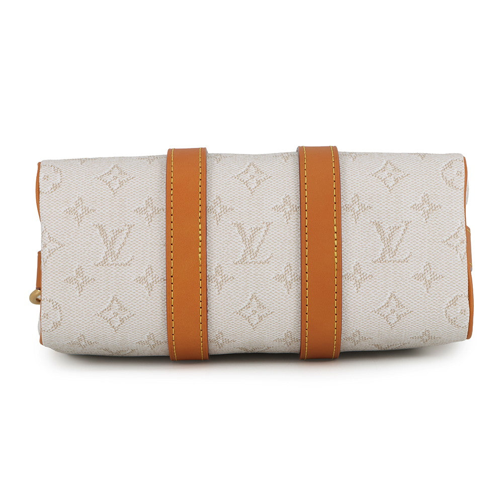 LOUIS VUITTON Keepall Bandouliere Off whiteM15076 Monogram Heritage Size 25