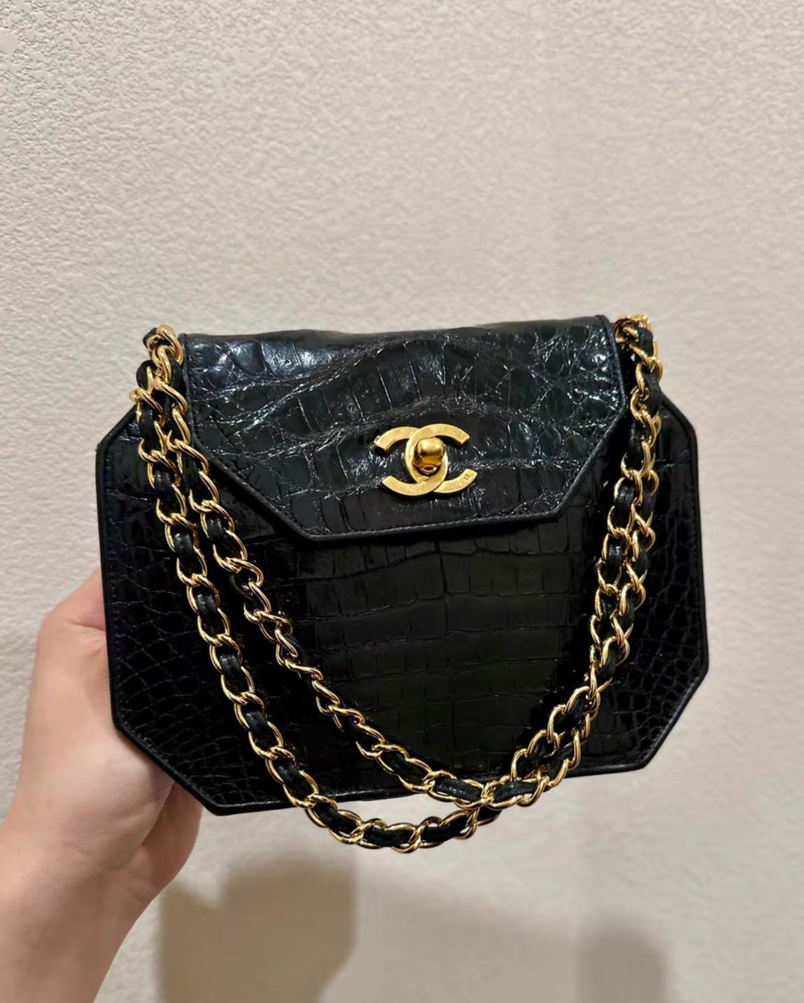 Chanel Crocodile Flap Clutch
