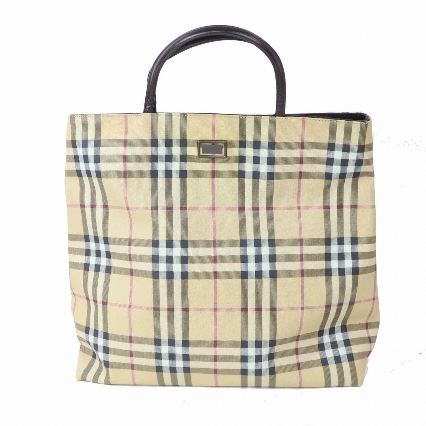 Burberry Hand Bag Beige PVC (SHC1-15161)
