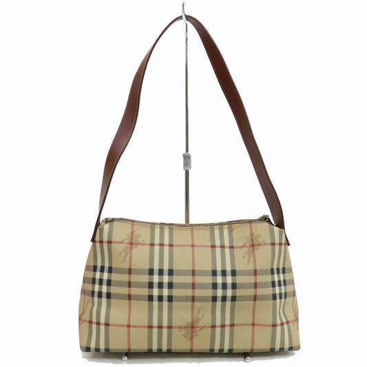 Burberry London Shoulder Bag Brown PVC (SHC7-10761)