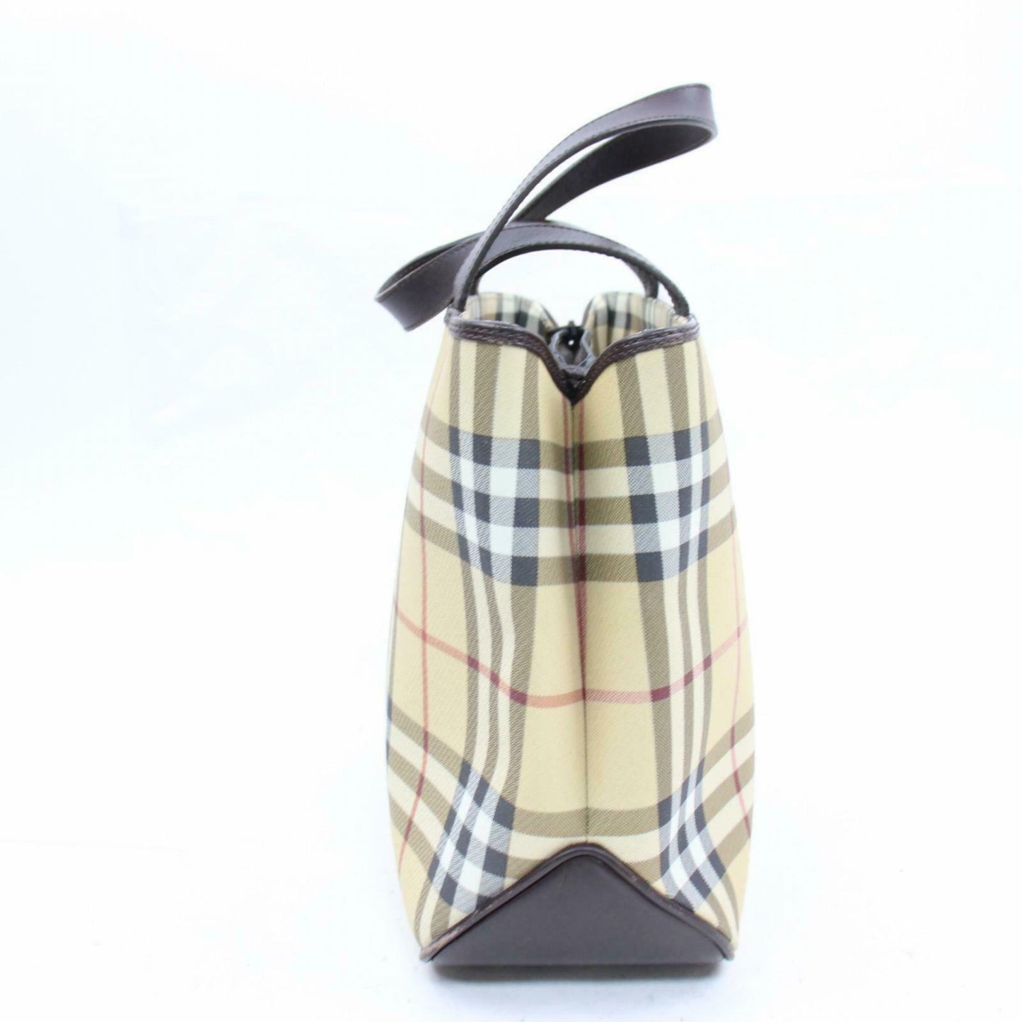 Burberry London Hand Bag Brown PVC (SHC1-14603)