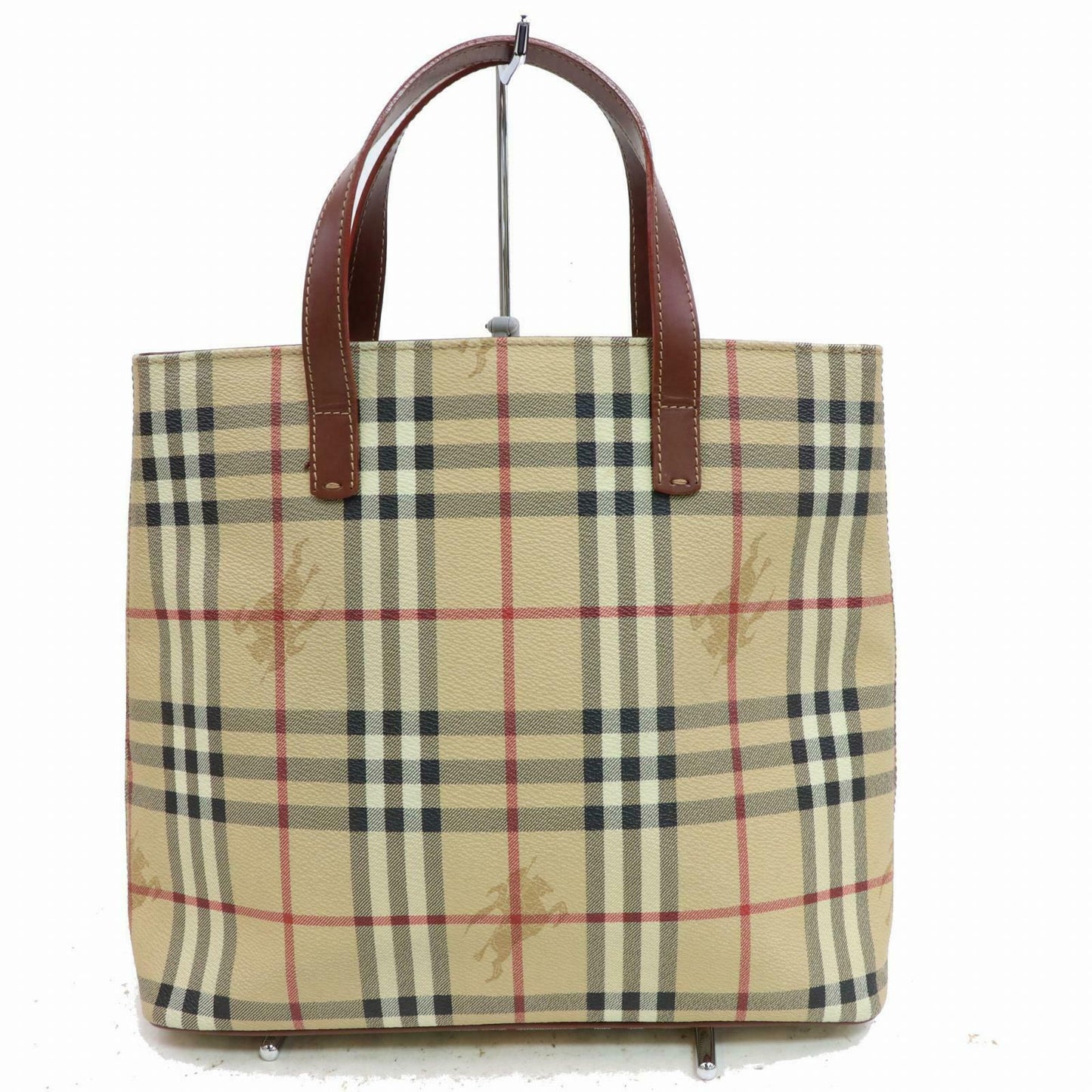 Burberry London Hand Bag Beige PVC (SHC1-15310)