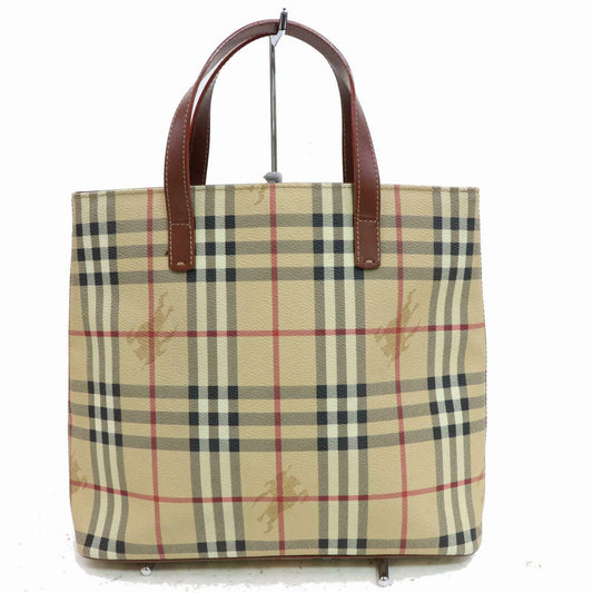 Burberry London Hand Bag Beige PVC (SHC1-15310)