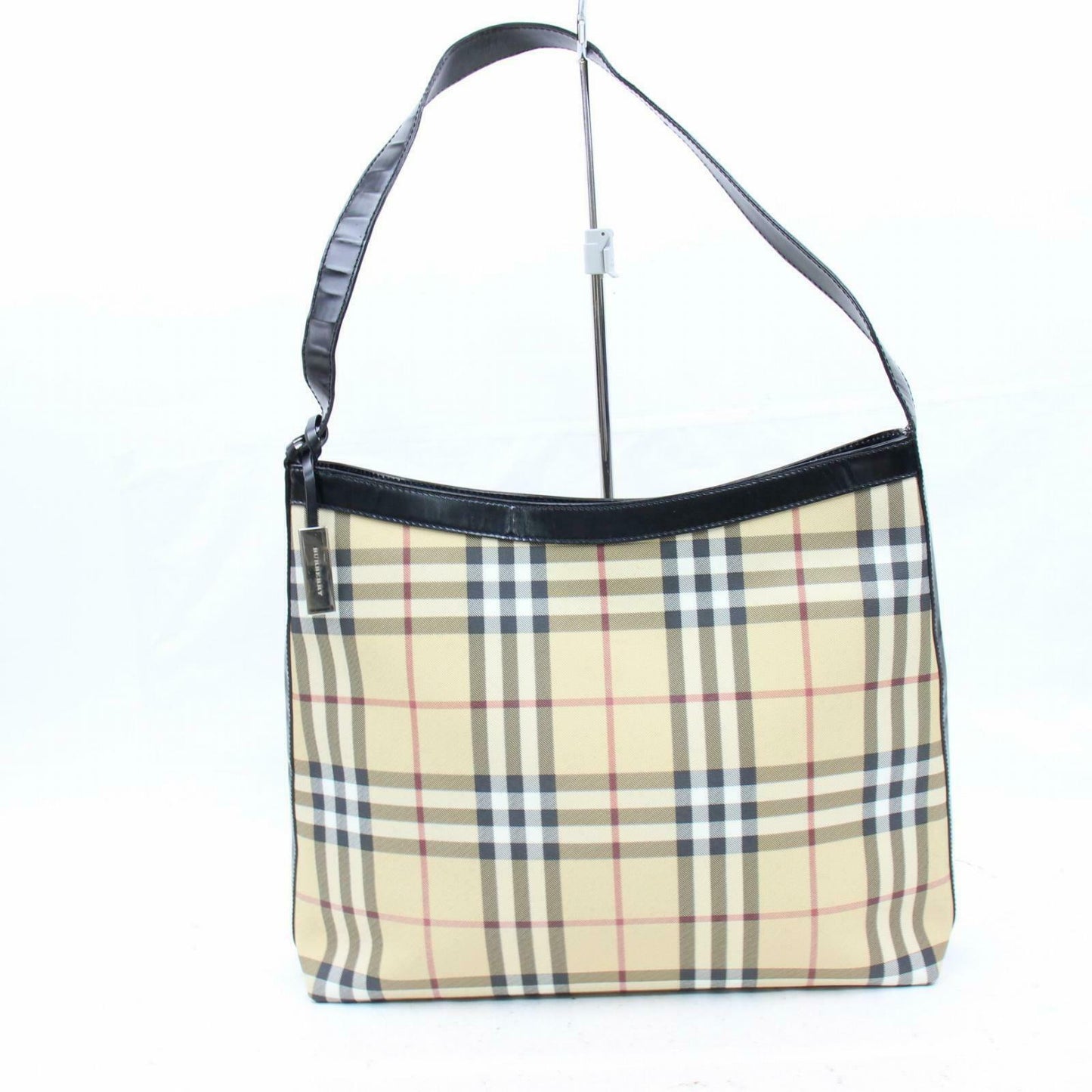 Burberry London Shoulder Bag Beige PVC (SHC1-14370)